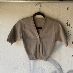 Elegant Beige Women's Cardigan